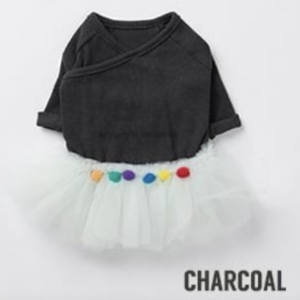 Louisdog Party Tutu Dress in Charcoal Size Small